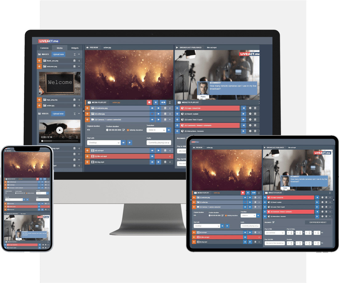 Liveact.me Social Media Live Streaming